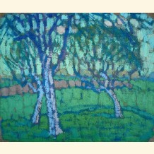 Landschaft mit Birken