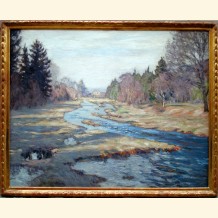 Die Mulde in den Wiesen. Vorfrühling. WVZ Petrasch 1921-9-S